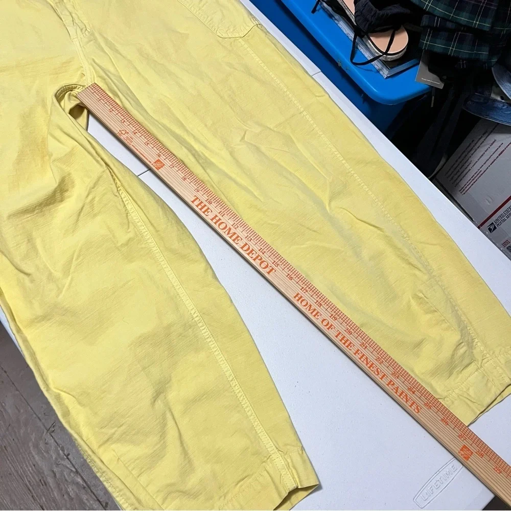 Everlane Butter Yellow The Fatigue Barrel Pant Linen Cotton Preppy Coastal 6 G2 - Picture 7 of 9